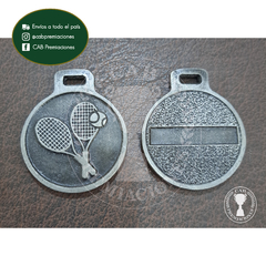 Medalla metálica tenis 3,5 cm diámetro standard - CAB Premiaciones