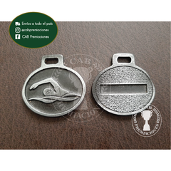 Medalla metálica natación 3,5 cm diámetro standard - nadador - - tienda online