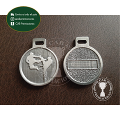 Medalla metálica taekwondo 3,5 cm diámetro standard - artes marciales - - CAB Premiaciones