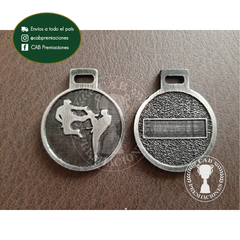 Medalla metálica taekwondo 3,5 cm diámetro standard - artes marciales - - tienda online