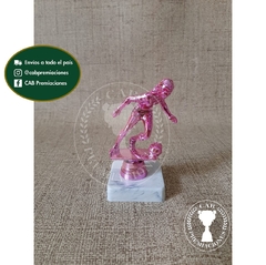 Trofeo souvenir fútbol femenino pequeño fucsia - BB