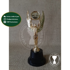 Trofeo Souvenir alado honor al mérito standard en BN