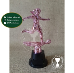 Trofeo Souvenir fútbol femenino alto fucsia en BN