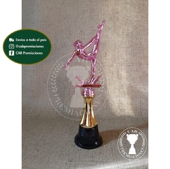 Trofeo Souvenir gimnasia artística danza fucsia c/col baja en BN