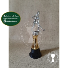 Trofeo Souvenir hockey femenino plateado c/col baja en BN