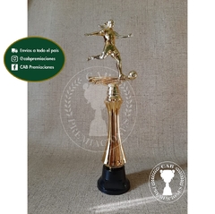 Trofeo Souvenir fútbol femenino alto c/col alta en BN