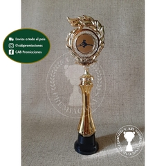 Trofeo Souvenir fútbol femenino arquera valla menos vencida c/col alta en BN