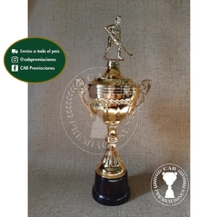 Copa plástica con asas y figura hockey femenino BM - Comu -