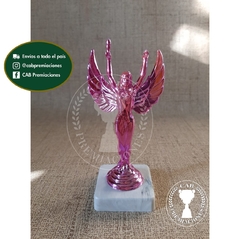 Trofeo souvenir triunfo alado pequeño fucsia standard - BB