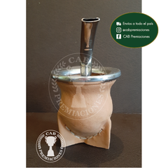 Mate de vidrio con bombilla (grabado opcional) - comprar online