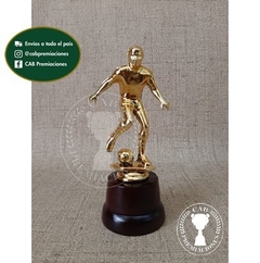 Trofeo Souvenir fútbol jugador en base de madera