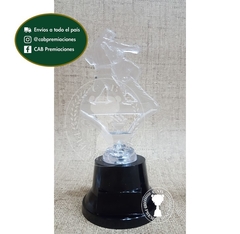 Trofeo Souvenir taekwondo 2D artes marciales transparente en BN