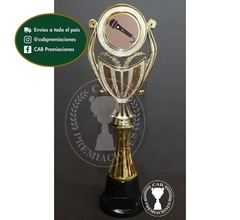 Trofeo Souvenir canto / karaoke c/col baja en BN