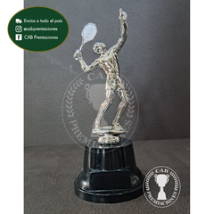 Trofeo souvenir tenis tennis masculino plateado - BN