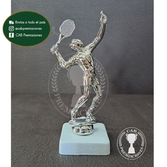 Trofeo souvenir tenis masculino tennis plateado - BB