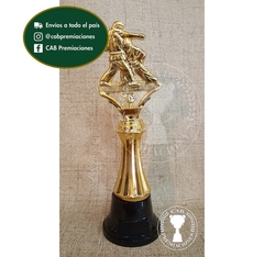 Trofeo Souvenir taekwondo 2D artes marciales c/col baja en BN