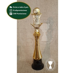 Trofeo Souvenir basket aro básquet c/col alta en BN