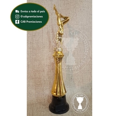 Trofeo Souvenir gimnasia artística gimnasta vertical c/col alta en BN