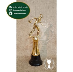 Trofeo Souvenir bowling jugador c/col baja en BN