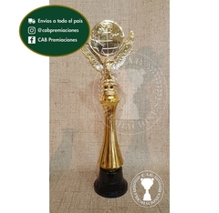 Trofeo Souvenir águila mundo standard c/col alta en BN