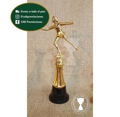 Trofeo Souvenir patín artístico patinadora c/col baja en BN