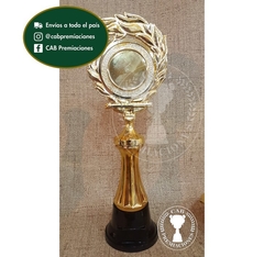 Trofeo Souvenir laurel p/centro c/col baja en BN