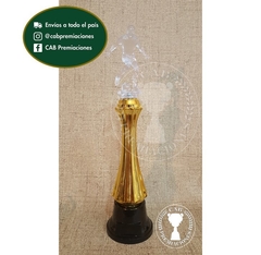 Trofeo Souvenir fútbol pequeño transparente c/col alta en BN