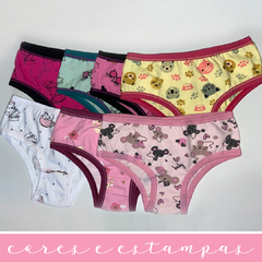 CALCINHA INFANTIL EM COTTON - bk conceito