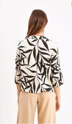Camisa coco lino estampada - tienda online