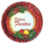 Plato Carton "Felices Fiestas " rojo x1 unidad