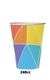 Vasos geometric multicolor x1 unidad - 240 cc - comprar online