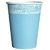 VASO CELESTE PASTEL BORDE BLANCO x8