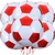 GLOBO PELOTA 10" BLANCO Y ROJO - comprar online