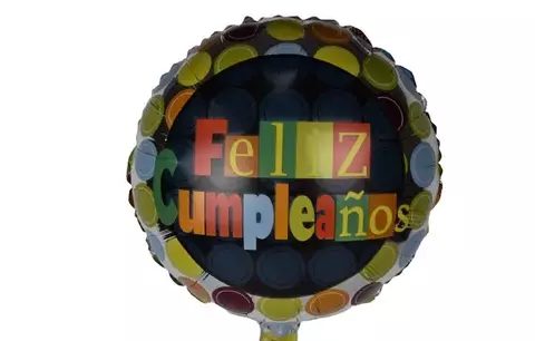 Globo “ Feliz Cumpleaños “ - colours letras