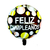 Globo “ Feliz Cumpleaños “ - negro con colores 18” pulgadas