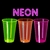 Vasos de transparentes Colores/Neón 300ml