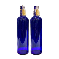 Botella de vidrio Azul Lisa Para Decorar - comprar online