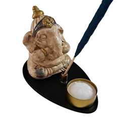 Porta Sahumerio de Yeso - Ganesha - comprar online