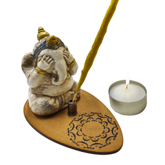 Porta Sahumerio de Yeso - Ganesha - comprar online