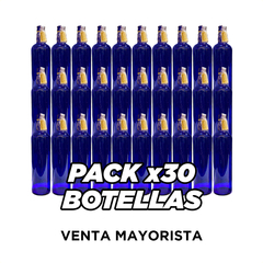 Botella de vidrio Azul Lisa Para Decorar