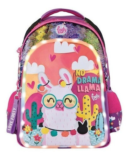 Mochila espalda llama con lentejuelas 18 Footy F1283