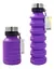Botella de silicona plegable Violeta con tapa de metal - (CK266)