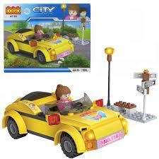 bloques cogo city auto con accesorios de ciudad 104 piezas (4114)