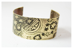 Brazalete Astros - Bronce grabado al ácido - comprar online