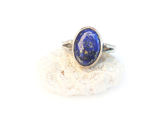 Anillo de alpaca y lapislazuli