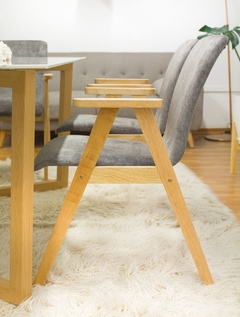 silla arhaus madera y terciopelo