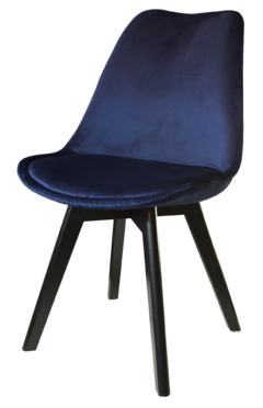 Mesa Eames Black 1.00 m. + 4 sillas Tulip Blue - comprar online
