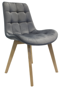 Mesa Eames 1.20 m. + 4 sillas Malmo pana gris - comprar online
