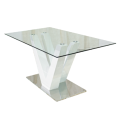 Mesa dos maderas blanca - Decototale mayorista de muebles