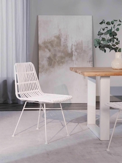 Silla Nairobi Rattan Blanca - Decototale mayorista de muebles